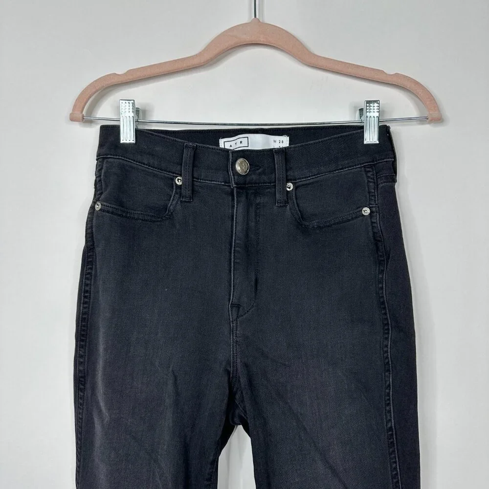 AYR The Riser 11 inch High Rise Skinny Jeans Black 28 x 26 #7961